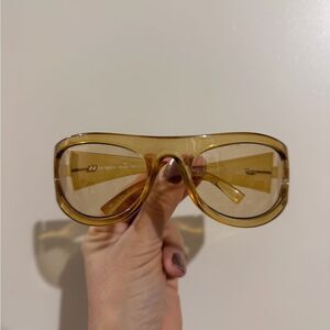 Le Specs Gold Clear Sunglasses like new